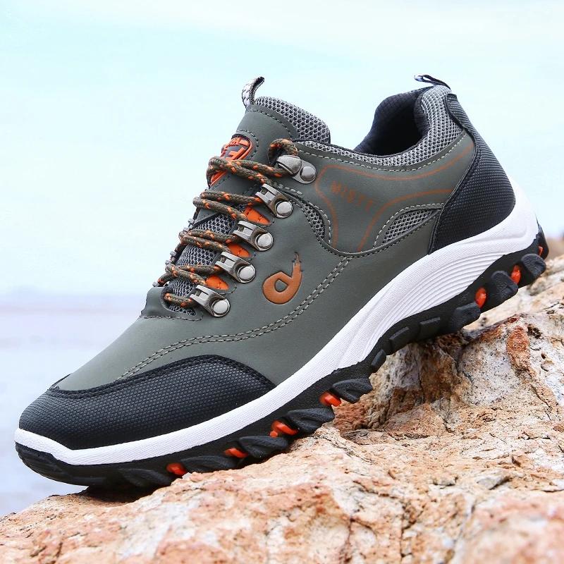 Men's Shoes Fashion Outdoors Sneakers Waterproof Platform Men Desert Comfortable Casual Shoes Zapatos Hombre Big Size 39-48