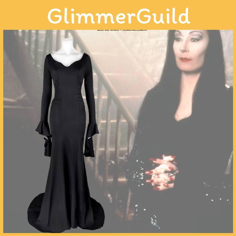 Sexy Morticia Addams Dress Gothic Cosplay Suit From The Addams Family