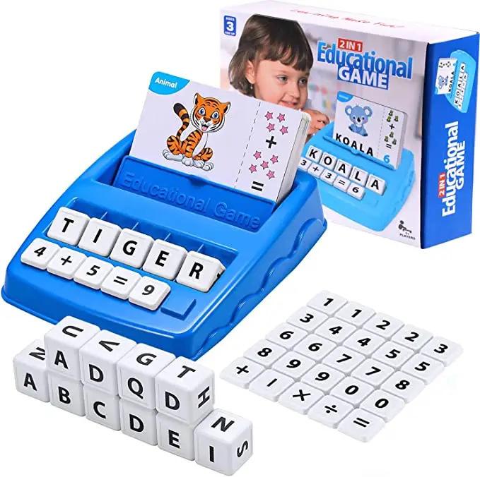 Educational Alphabet Spelling Number Matching Memory Game Interactive Parent-Child Learning Toy for Kids English Letter Board
