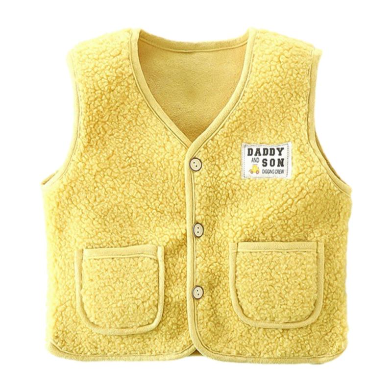 Children's Plush Vest Polar Fleece Sleeveless Jacket Thick Warm Kids Vest