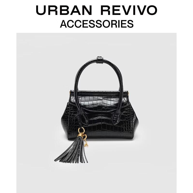 URBAN REVIVO Women s Tassel Faux Leather Crossbody Bag One Size