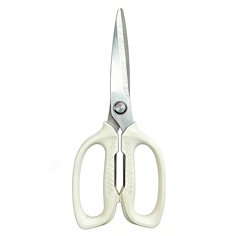 

Stainless Steel Multipurpose Kitchen Shears with Fish Gutting, Chicken Belly Opening, Nut Cracker, Vegetable Clip & Pointed Tip.