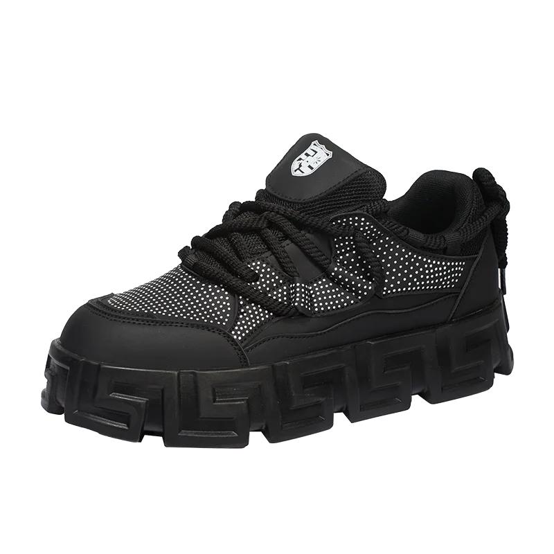 2025Mens Fashion Luxury Casual Sneakers Comfortable Thick-soled Shoes Designer Height Increasing Fashion Breathable Sports Shoes