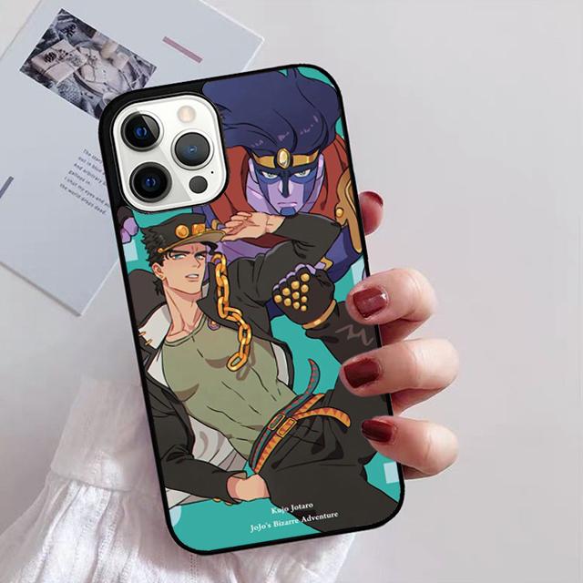 Jotaro Kujo Star Platinum JoJo Anime Phone Case for iPhone 11 12 13 14 Pro Max Mini XR XS SE 2020 7 8 Plus Samsung S21 S22 Coque