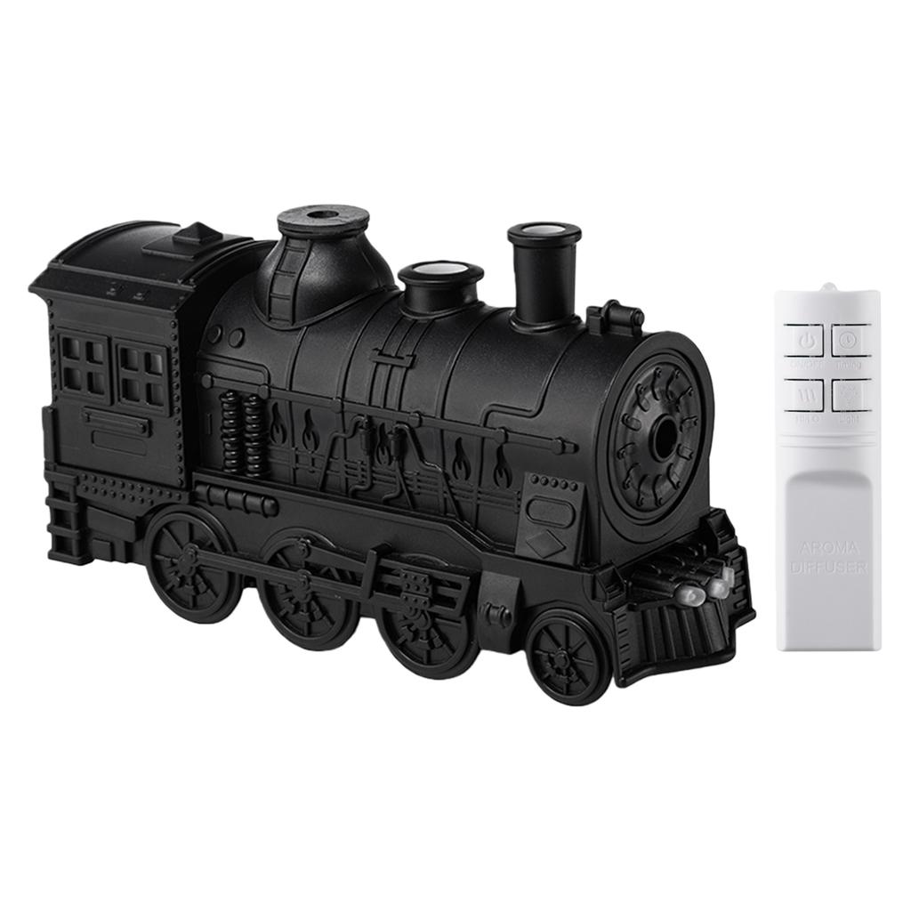 300ML Vintage Steam Train Essential Oil Diffuser with 2-Color LED Light Aroma Diffuser with Remote Control for Office Bedroom
