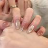 Minimalist 2026 Gentle Blush Nude Pink Cat Eye Nails - Handmade, Whitening, and Wearable