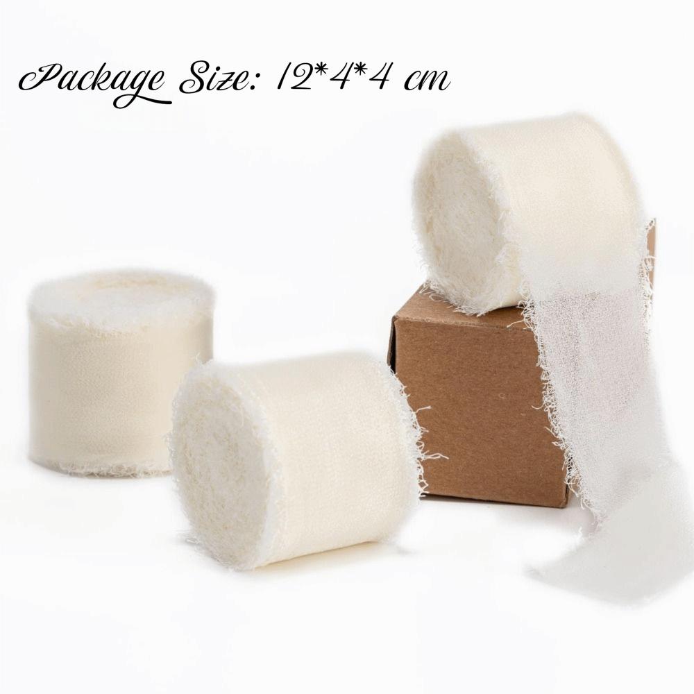 3 Rolls 5m Fringe Chiffon Silk Ribbon Handmade Hairy Chiffon Ribbon Chiffon Ribbon  Bridal Bouquets