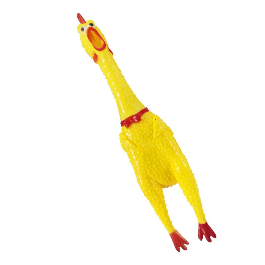 Screaming Chicken Toy Relieve Stress Anxiety Funny Squeak Sound Chicken Toy for Dogs Adults L L