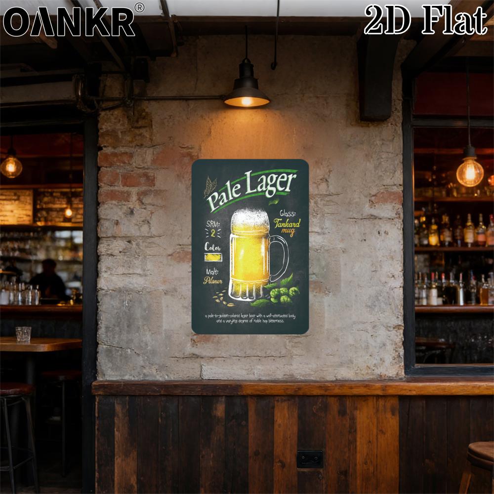Vintage Art Cocktail Poster Metal Tin Sign Pale Lager Beer Metal Signs for Home Pub Bar Wall Decor Plaque 20x30cm(7.8x11.8inch)