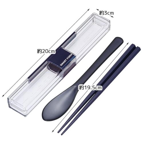 Iwasaki Kogyo Super Strong Case & Spoon Chopsticks, 19.5cm, H-601 NV