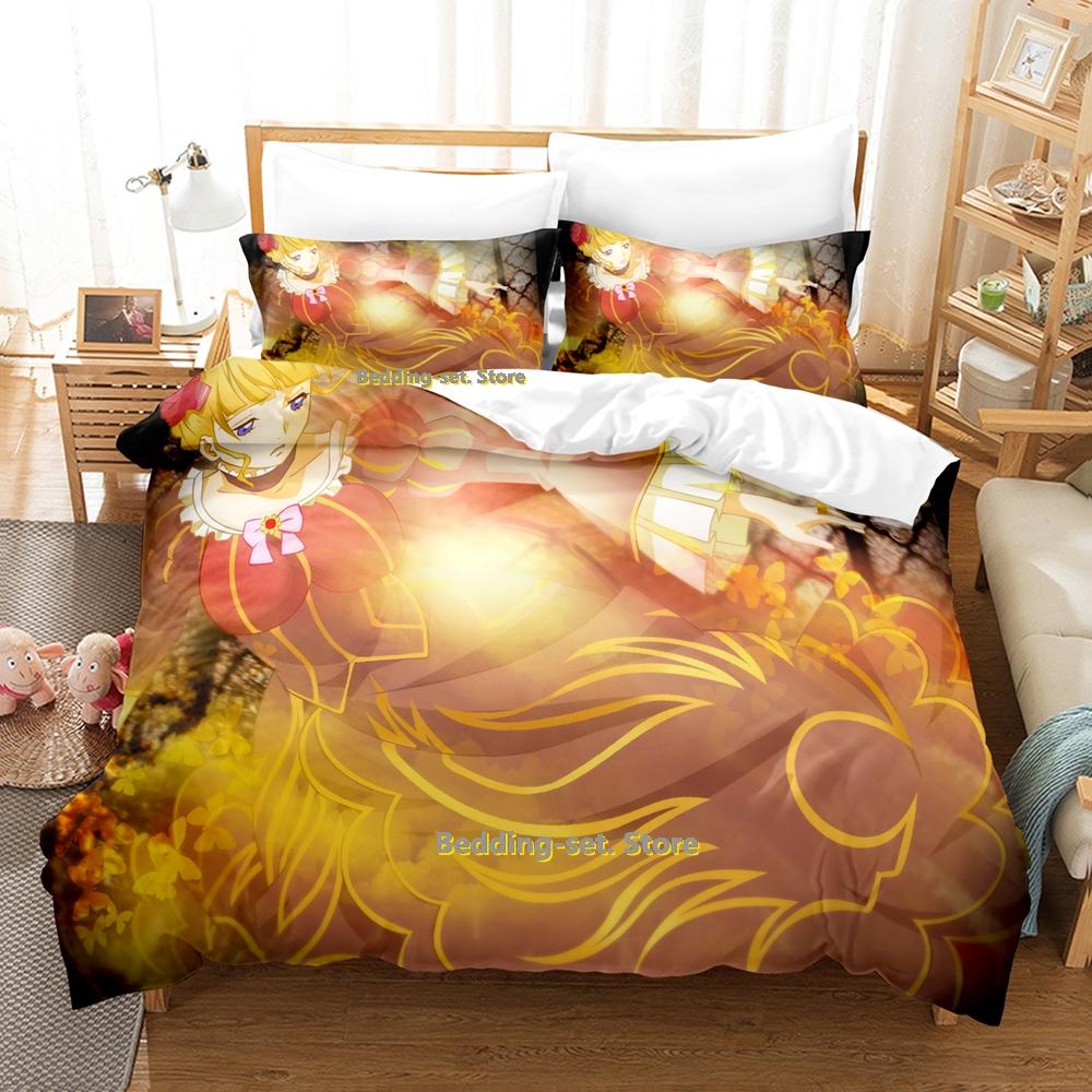 2024 Umineko When They Cry Bettwäscheset Einzelbett Twin Full Queen King Size Bettwäscheset Schlafzimmer für Erwachsene und Kinder Bettbezug-Set Anime Bettlaken