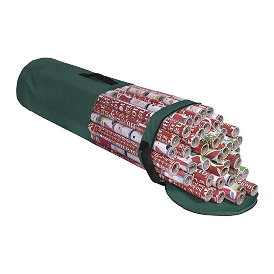 Gift Wrapping Paper Storage Bag Organizer with Handle Zipper Closure Large Capacity