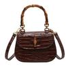 Bamboo bag women's new retro shoulder saddle bag premium texture niche simple messenger bag