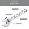 8" Adjustable Universal Wrench Tool, Multifunctional with 10" & 12" Options, Large Open End Wrench