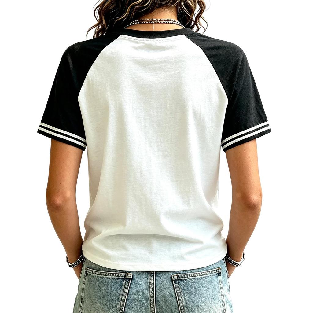 Women's Casual Short Sleeve Neck Printed T-Shirt
