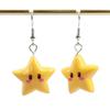 Cute Mario Star Cartoon Stud Earrings - Fun Jewelry 