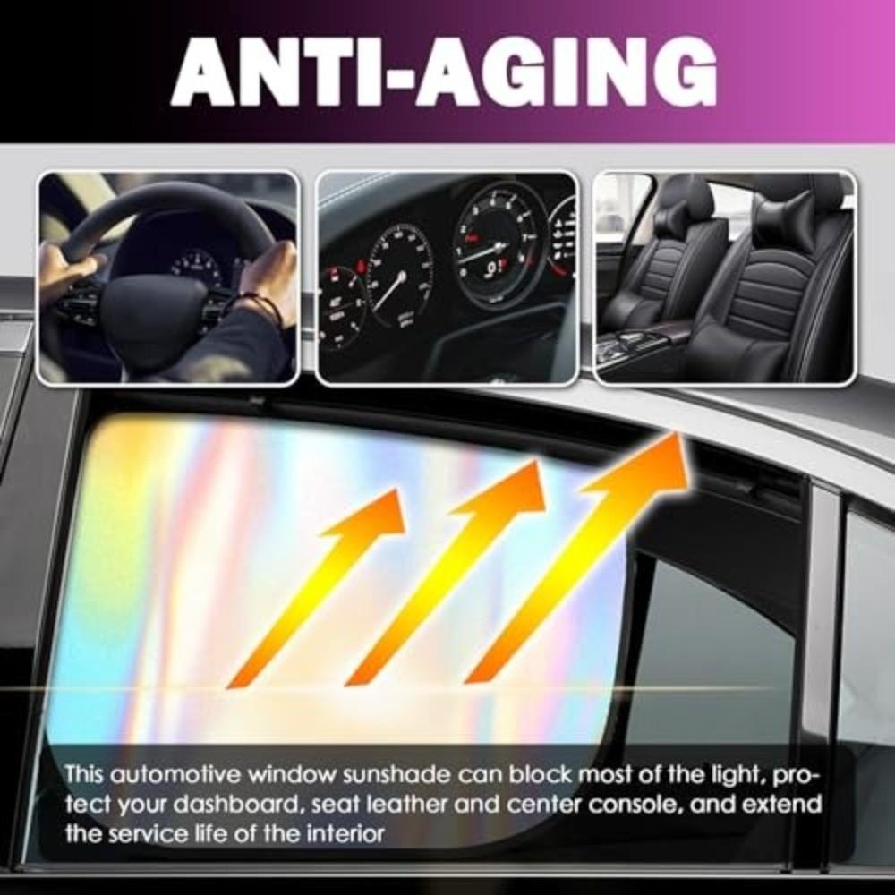 Radium Reflective Car Sun Shade Foldable Car Window Shades  for Car Windows