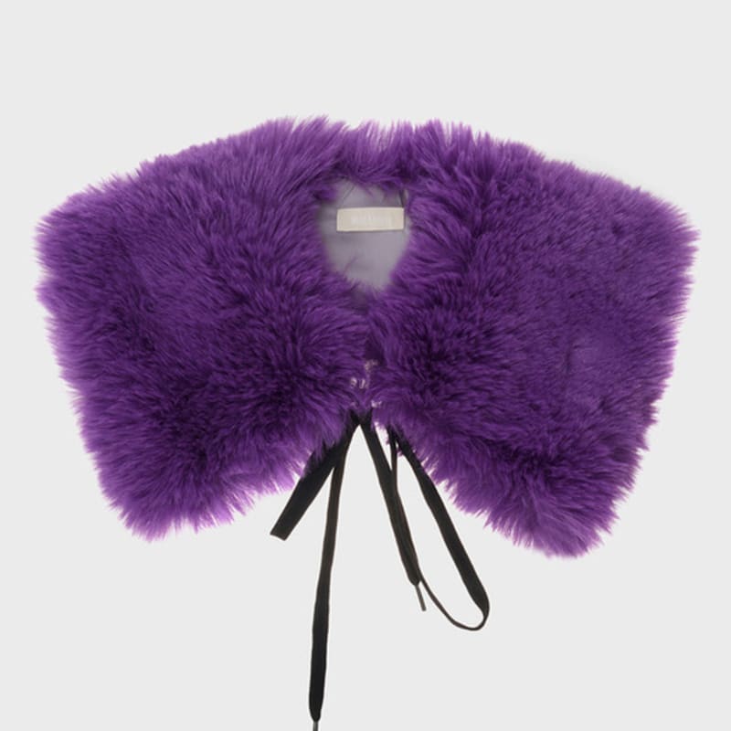 

molliolli MU fur collar muffler [purple] OS (F)