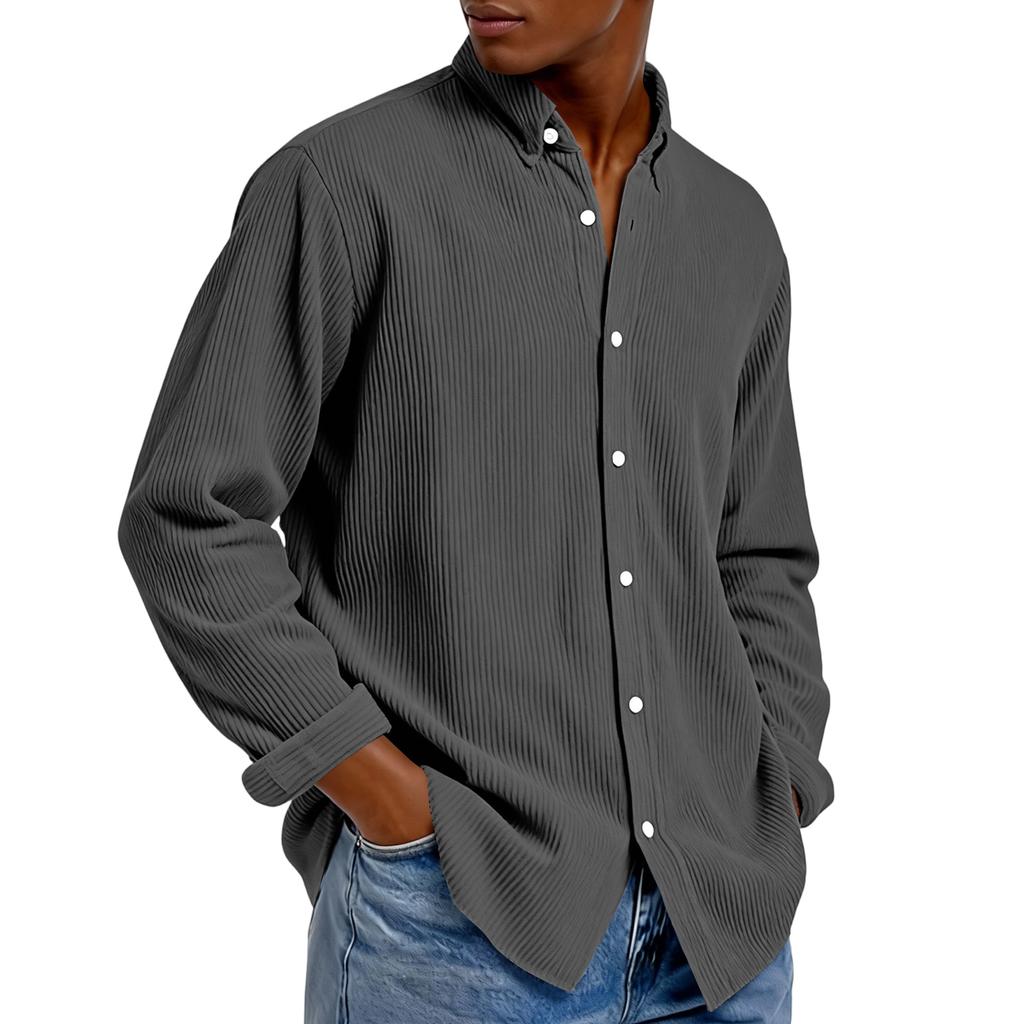 Men Up Casual T Shirt Long Sleeve Loose Fit Tops Fall Fashion Regular Fit Cardigan Tops