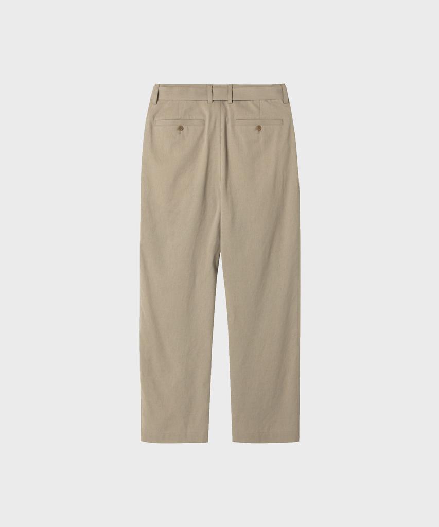NONBLANK Linen Blend Belted Wide Pants_Beige