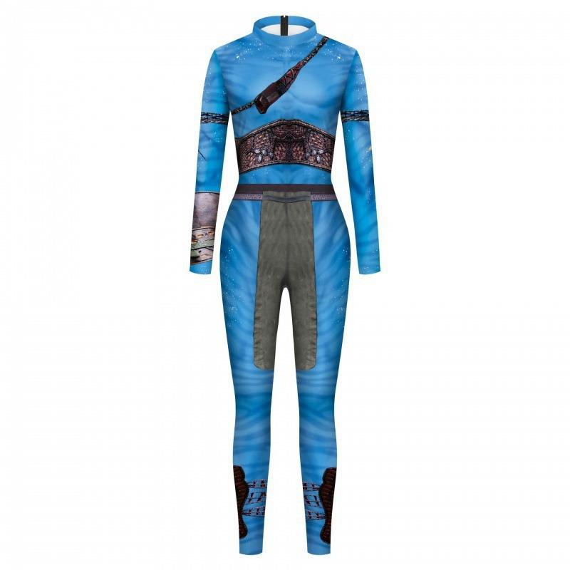 Animation Movie Avatar D Digital Printing Men and Women Cosplay Slim One-piece Performance