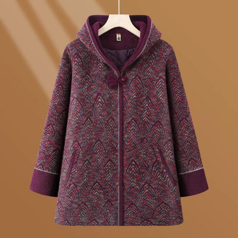 Hooded coat autumn and winter long women's clothing new coat cotton thickened top