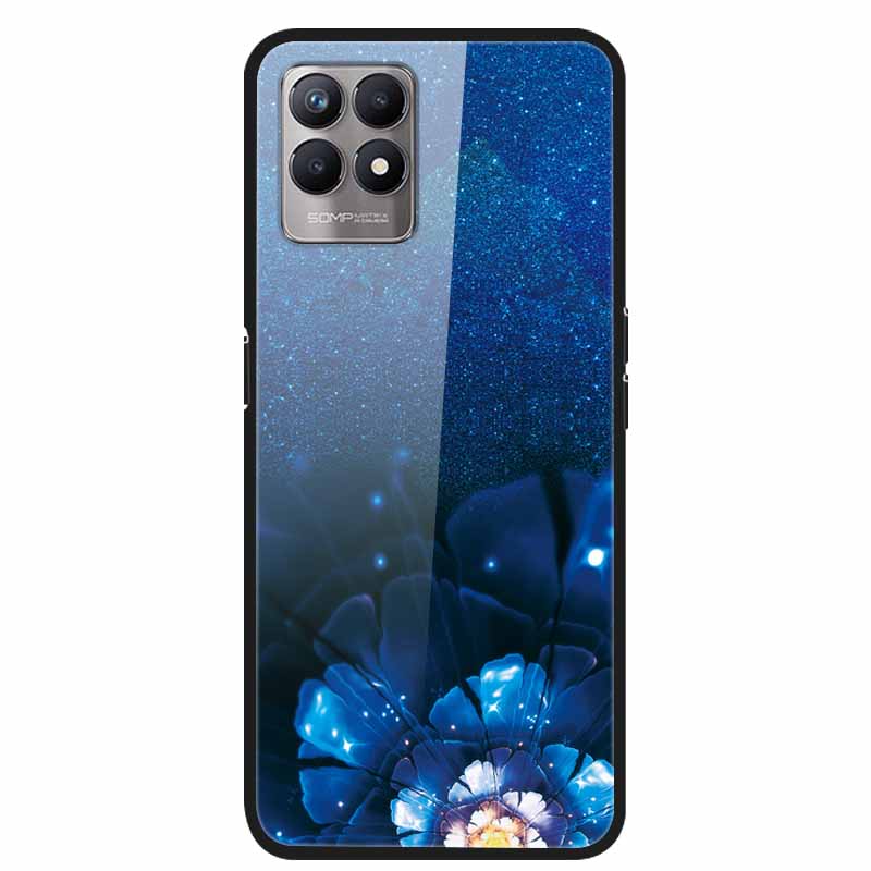 For Realme 8i Cases Realme 8 5G Tempered Glass Hard Back Cover For Realme8 Phone Cases Soft Bumper Fundas for Realme 8 i Realme8