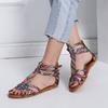 Sandali da Donna alla Moda Sandali Stile Nazionale Sandali Stile Bohemien Moda Donna Stile Piatto Scarpe Estive da Donna Scarpe Taglia Grande