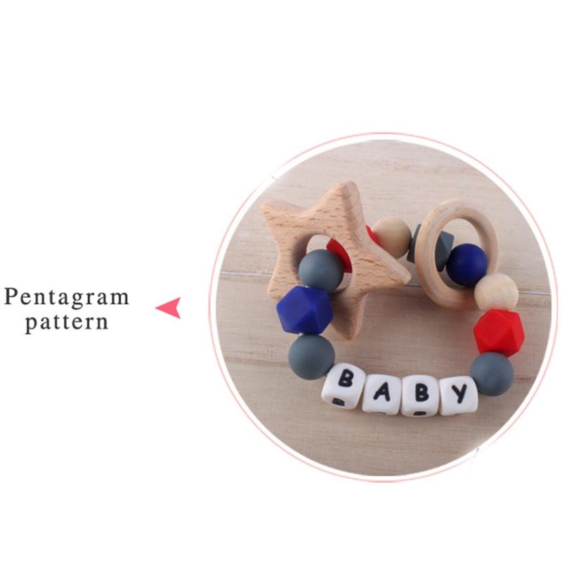 Braccialetto in Legno per Bambini Giocattoli da Mano Sviluppo Udito Riconoscimento Sensoriale Doccia Regalo di Compleanno