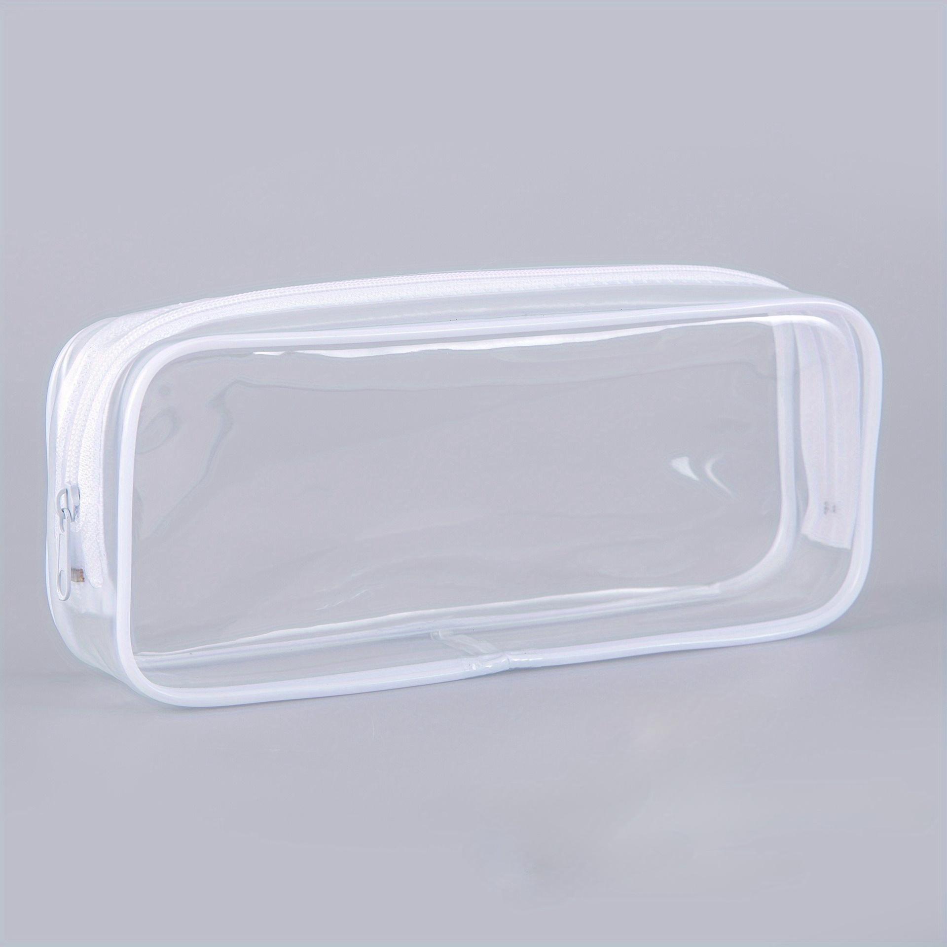 

1pc Transparent Pencil Case Large Capacity Pen Box for Girls Cosmetic Bag Stationery Office School Supplies