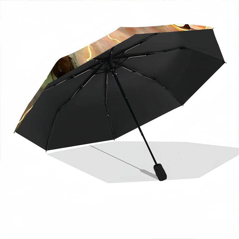 1pc Shadow the Hedgehog Automatic Folding Umbrella - 3 Folding Design, Vivid Cartoon Pattern, Suitable for Outdoor Activities, A Gift for Fans In