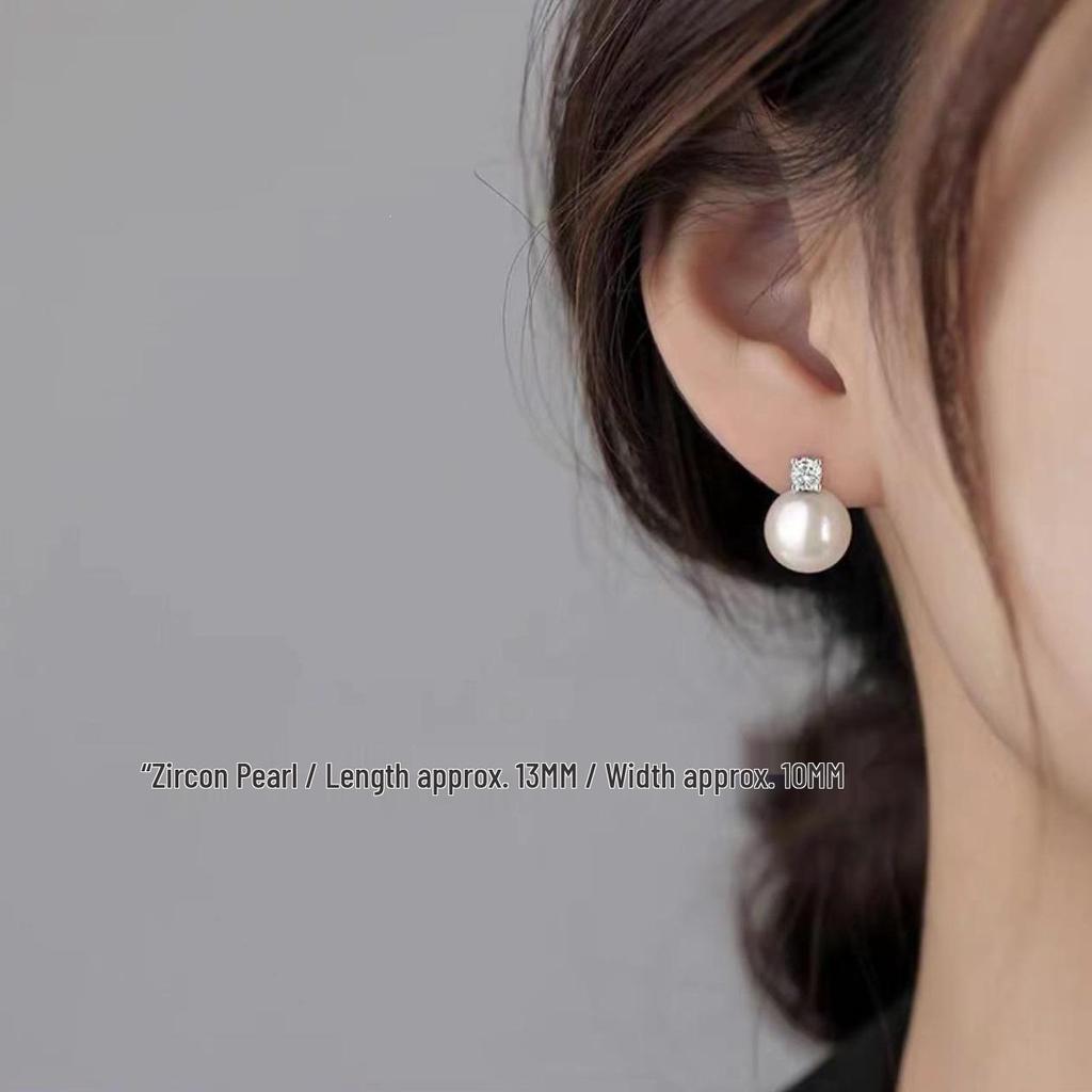 2023 Niche Design Sterling Silver Pearl Stud Earrings for Women - Elegant, Light Luxury Jewelry