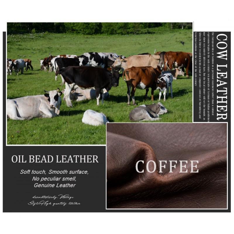 Retro Crazy Horse Leather Men's Wallet Buckle RFID Anti Theft Brush