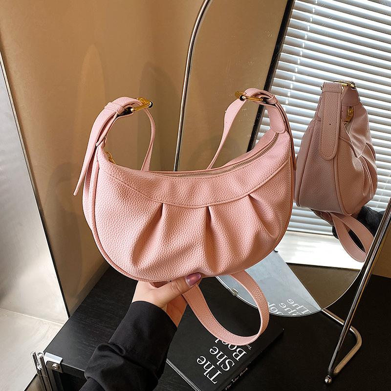 Popular Retro Messenger Bag Women's New Fashion Casual Shoulder Dumpling Bag Work Commuter Bag