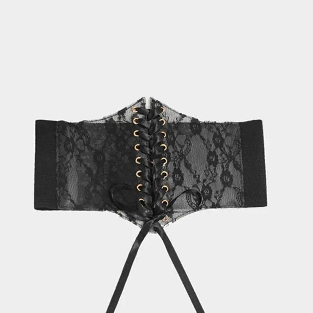 Cinture Vita Modellanti Body in Pizzo Largo Cintura Elastica in Pizzo Trasparente Vestito Versatile