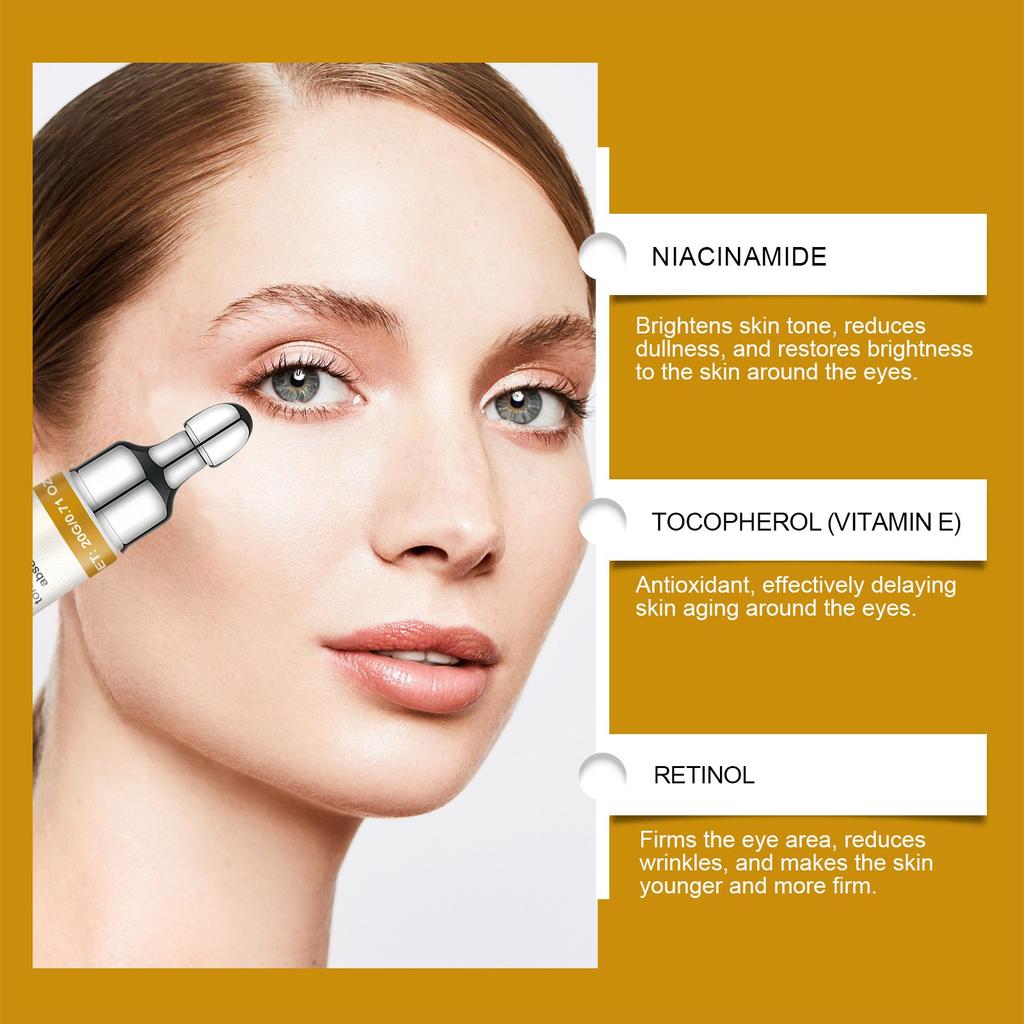 Retinol Eye Cream, Retinol -Puffiness Cream Under The Eyes, -Wrinkle Eye Serum, All Skin Types Reduces Puffiness & Dark Circles