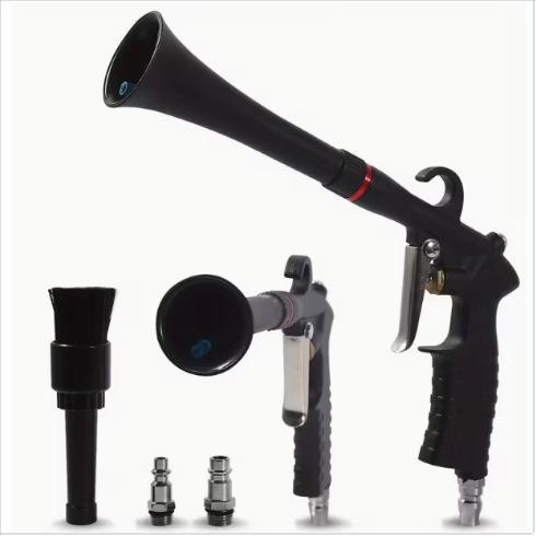 

Tornado dry cleaning gun for automotive beauty stores with brush interior dust blowing gun, high-pressure pneumatic spray gun чёрный