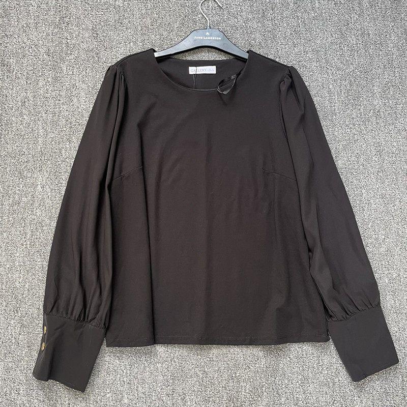Surplus Stock from Foreign Trade, European Style Patchwork Autumn New Women's Long-Sleeve Pullover Shirt T-Shirt, Round Neck, Loose Fit