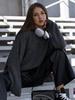 Plain Round Neck Sweater - 2024 European & American Spring/Autumn Loose Knit Pullover for Women