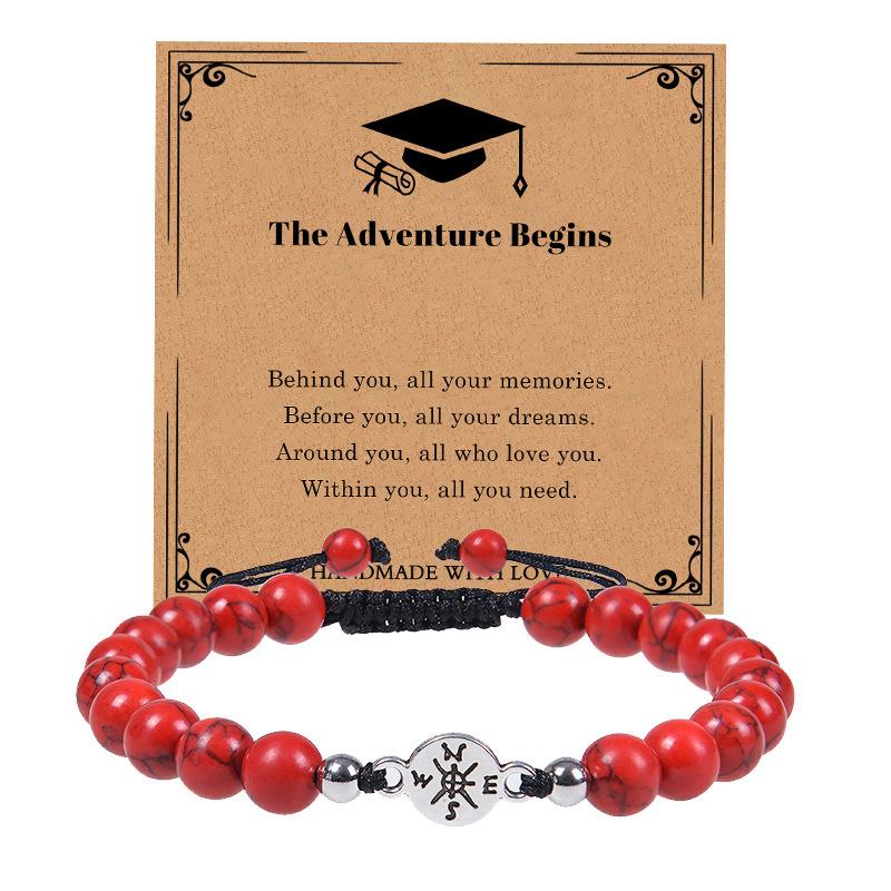

JYL TS Bracelet St. Benedict Cross Charm Provides Spiritual Guidance red turquoise оксфорд синього кольору
