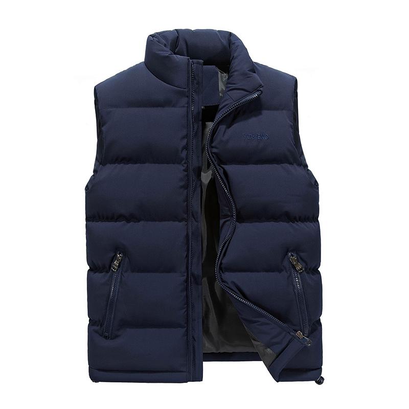 Men Vest Winter Jacket Casual Coat Warm Sleeveless Jackets Fashion Male Cotton-Padded Vest Windproof Outdoor Climbing Outwear