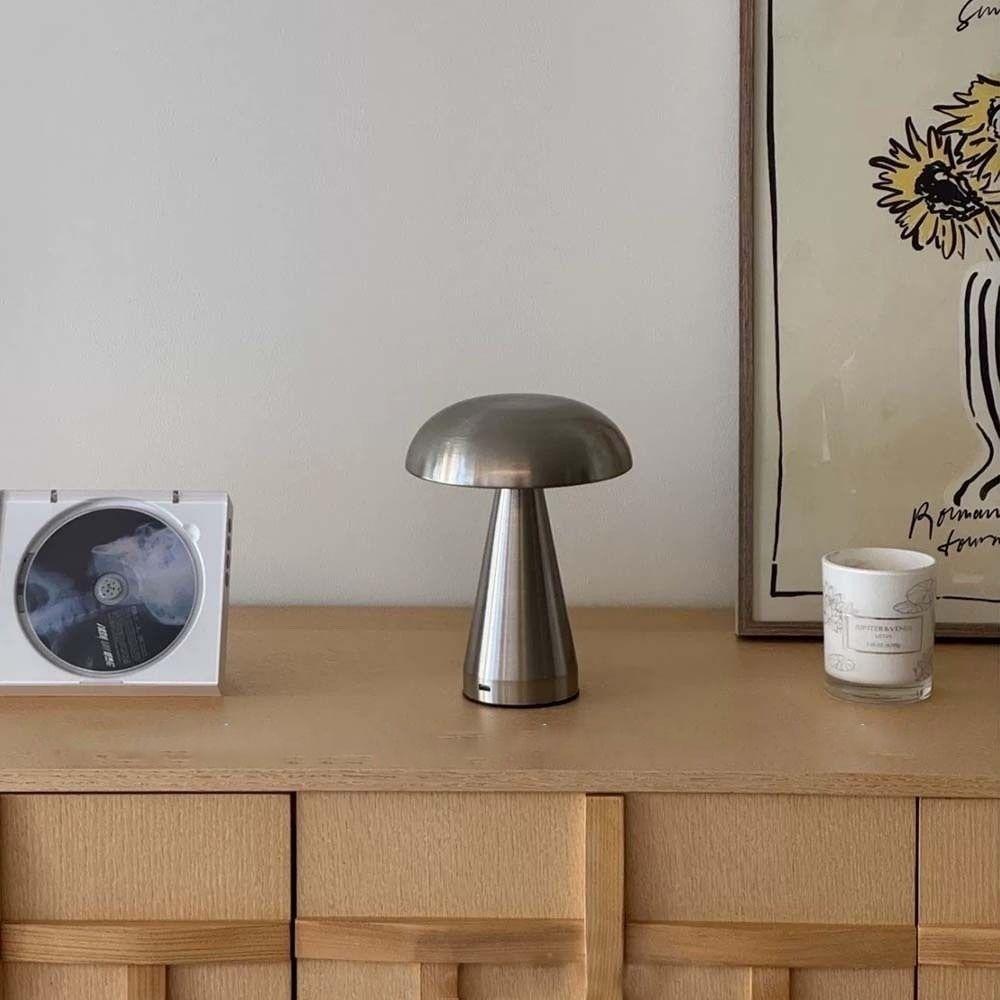 Touch Sensor Table Lamp Rechargeable Desk Lamp Modern Mushroom Night Light  Home Decor