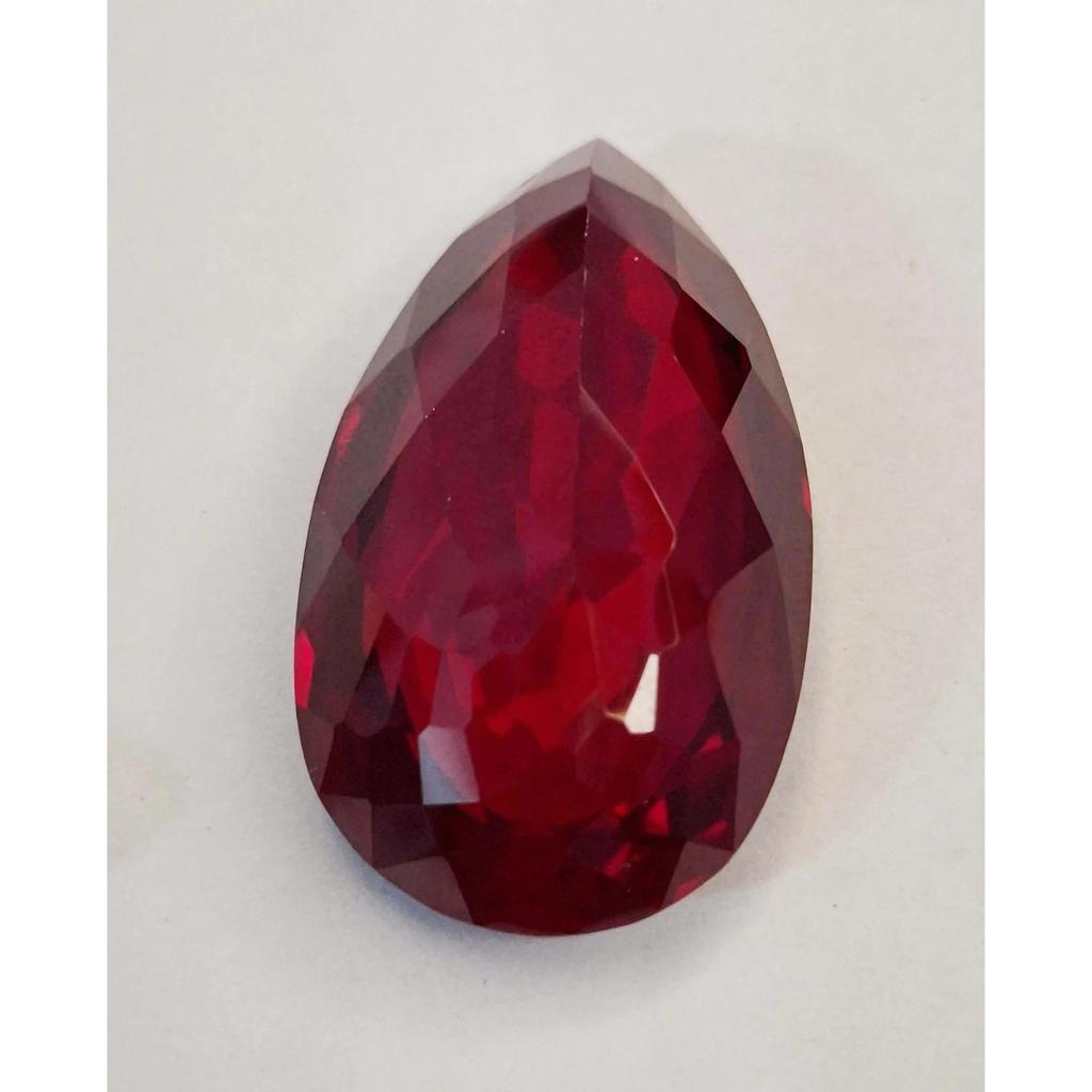 Stunning Red Ruby Mozambique Natural Pear Cut 61-63 Ct Certified Loose Gemstone