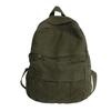 Einfarbiger Canvas-Rucksack Mädchen Schultasche Große Kapazität Vintage-Rucksäcke für College-Studenten Lässiger Damen-Reiserucksack Lässiger Rucksack