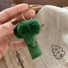 Eco-Friendly Felt Green Vegetable Keychain Adorable Lightweight Bag Pendant Schoolbag Ornament for Students Daily Use