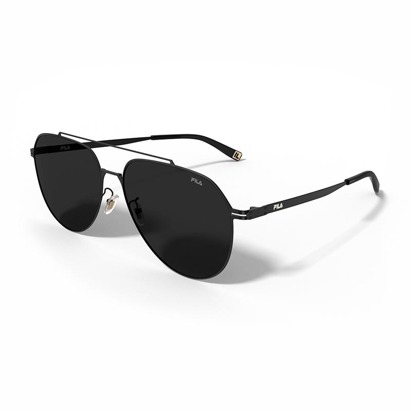 FILA Stylish UV Protection Pilot Sunglasses Unisex sunglasses SFID70F Box,0531 Night Black