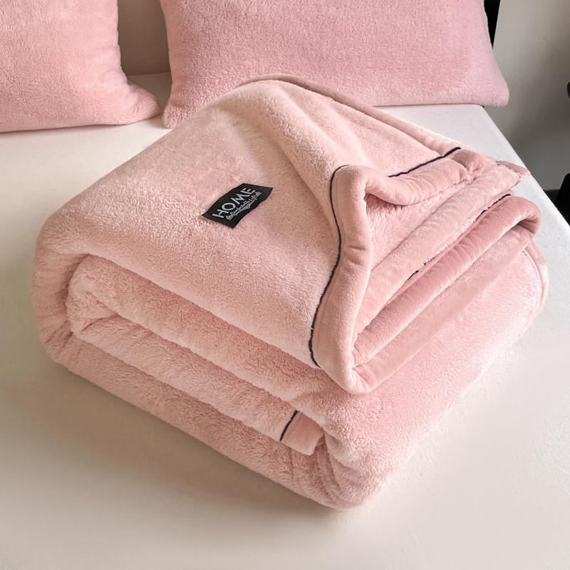 Luxurious Thick Half-Sided Plush Blanket for Autumn & Winter - Perfect for Sofa or Office Naps
