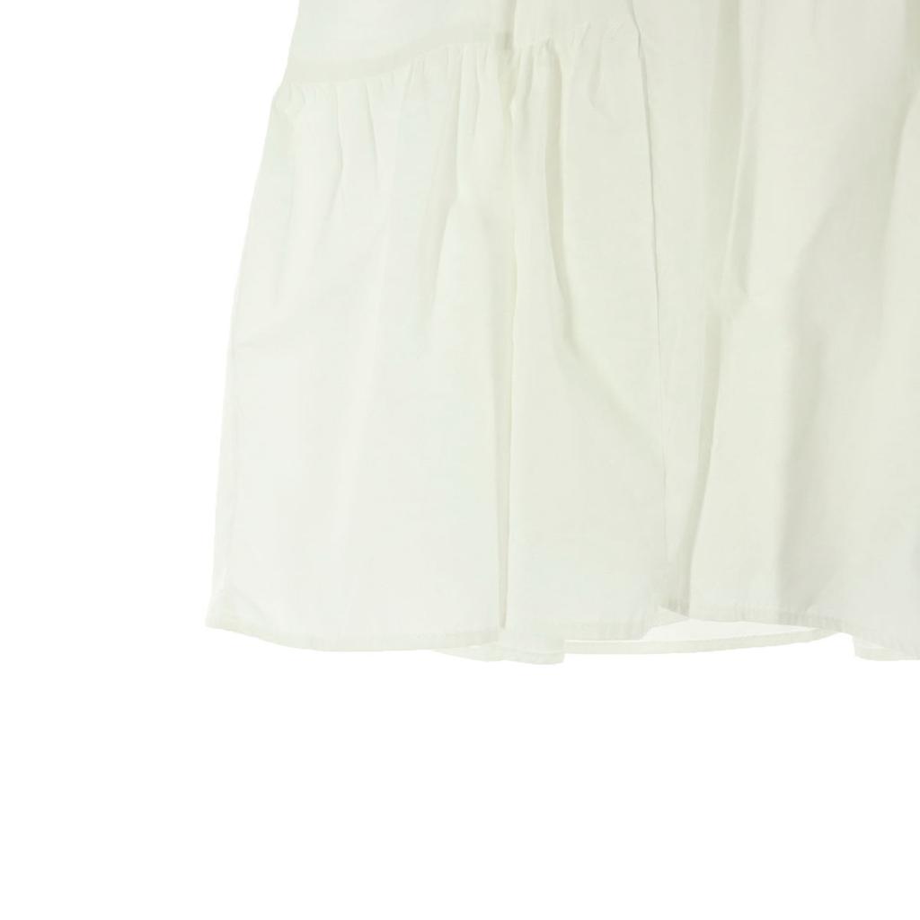 unused ZARA Short sleeve Embroidered collar Knee-length dress 13-14 white Women Used