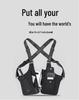 Herren Vintage Rucksack mit Unterarm Crossbody Multifunktionale Einzelschultertasche - Outdoor Handyweste Tasche