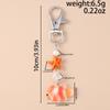 Cute Resin Starfish Gold Fish Keychain Women Girls Key Ring Pendants Handbag Decor DIY Kid's Jewelry Gifts